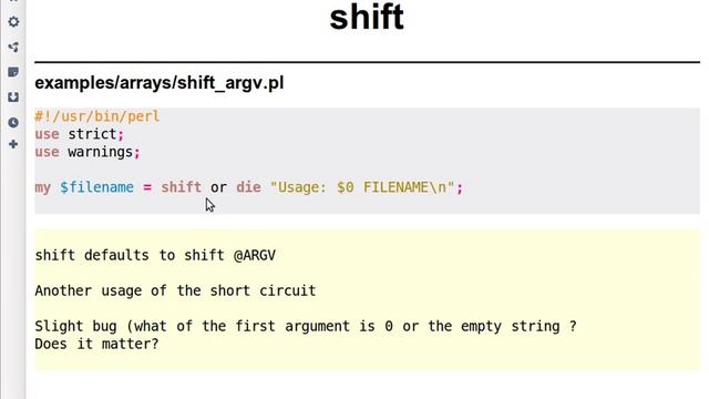 Beginner Perl Maven tutorial: 5.9 - shift смотреть онлайн