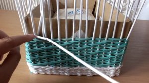 Плетение из газет сундук с цветами мастер класс