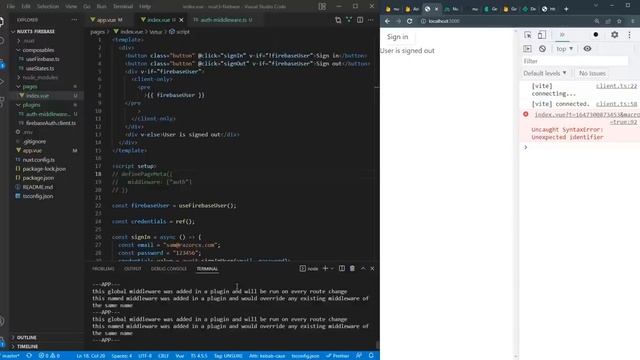 Nuxt 3 Auth, Vue 3 and Firebase Authentication Project with GitHub and Netlify смотреть онлайн