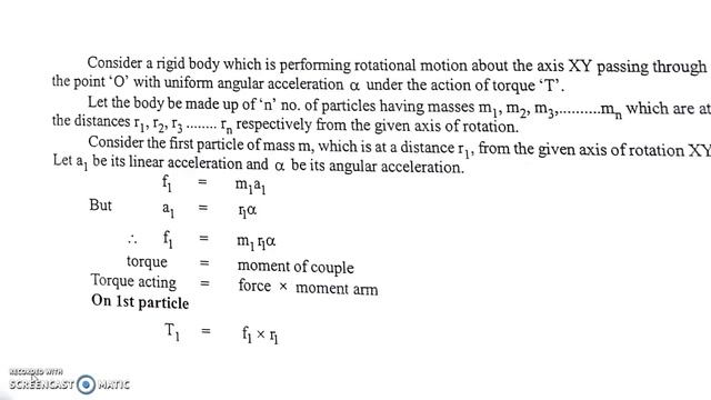 Expression for torque acting on rotating body with constant angular acceleration смотреть онлайн