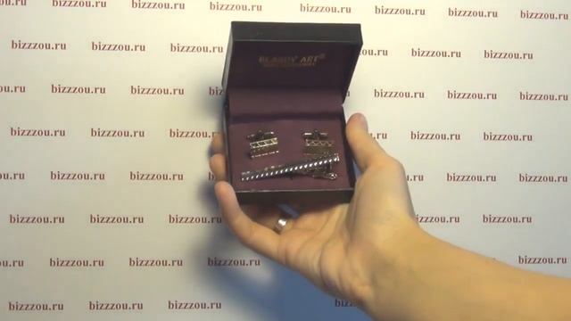 Набор зажим для галстука и запонки