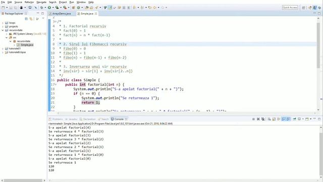 Algoritmi recursivi simpli in Java смотреть онлайн