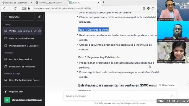 Sesión16- 01-11-23-FB-01-8-9-PM-10-23-180-Reyes- Campañas de Generación de Leads y Ventas Directas. смотреть онлайн