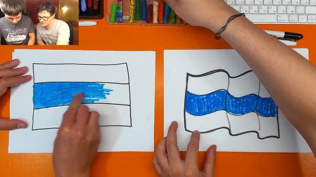 Рисуем ФЛАГ РОССИЯ / флаги мира смотреть онлайн