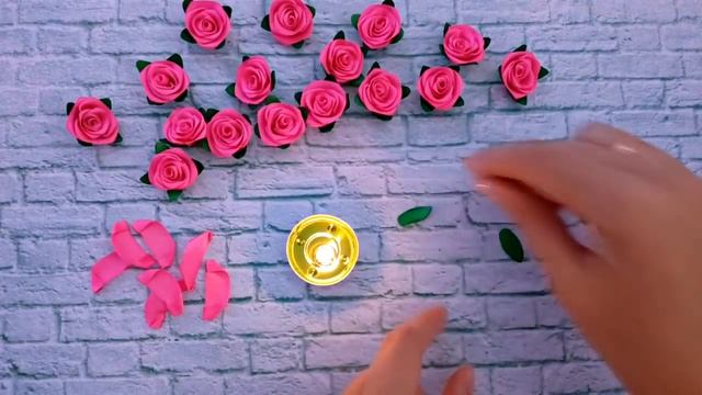 МК маленькие розочки из тонкой ленты/DIY roses from a thin tape смотреть онлайн