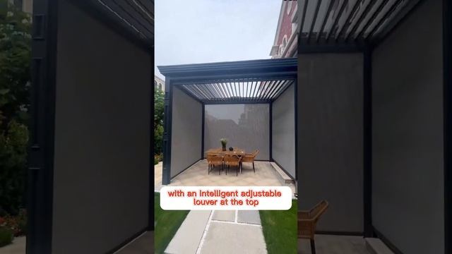 Customized Pavilion Bioclimatic Gazebos Sun Shading Electric Retractable Patio Roof Aluminum Pergol
