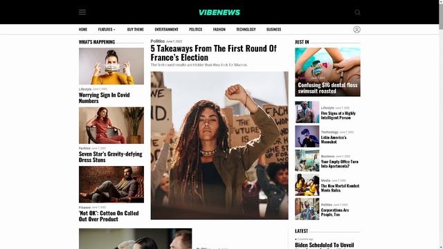 Vibenews Digital News Magazine ★ WordPress Themes & Templates ★ смотреть онлайн