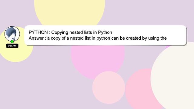 PYTHON : Copying nested lists in Python смотреть онлайн