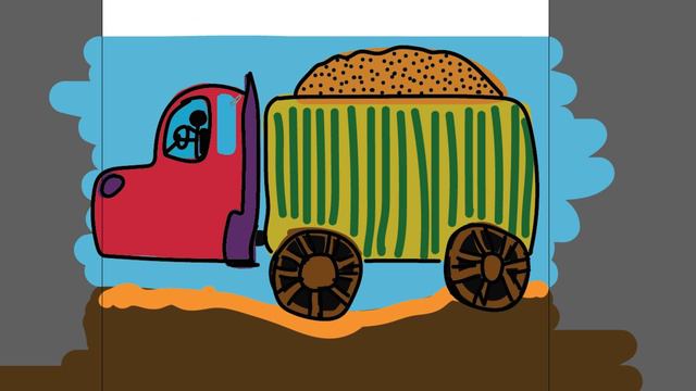 Рисование грузовика детям часть 93 смотреть онлайн