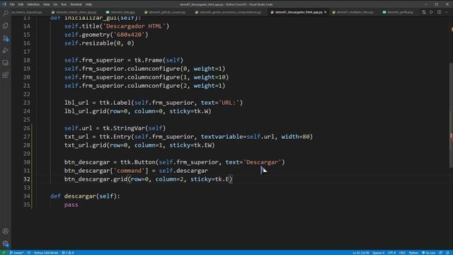 Python Curso V2: 764 4/8 Aplicación Tkinter para Descargar Contenido HTML Usando el Módulo threadin смотреть онлайн