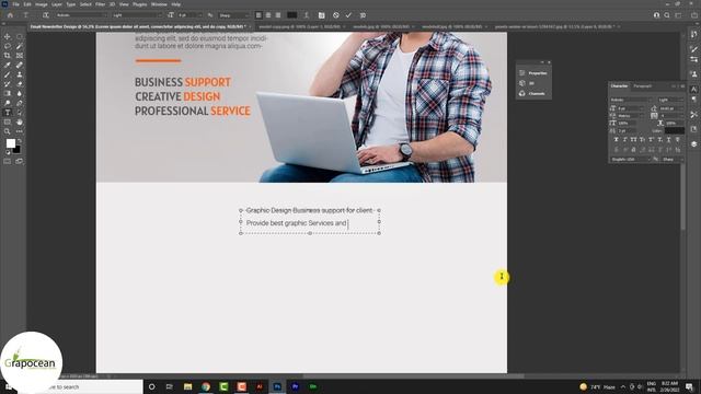 How to Create Company Email Newsletter Template Design | Adobe Photoshop Cc смотреть онлайн