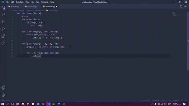 5. Algoritmo de Radix Sort en Python смотреть онлайн
