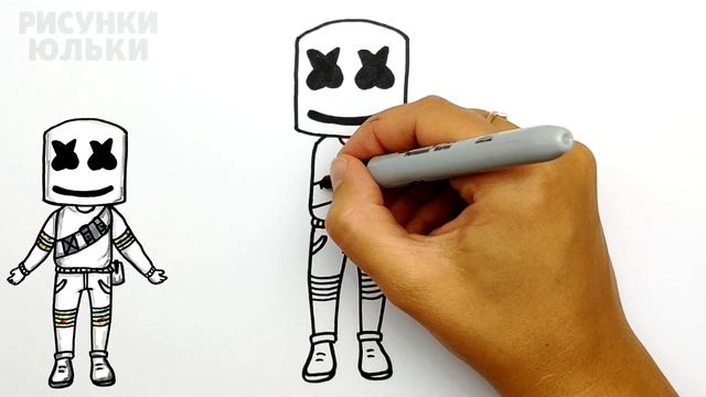 Как нарисовать Маршмеллоу | Рисунки для срисовки - Диджей Маршмеллоу | Просто Рисуем с Юлькой смотреть онлайн