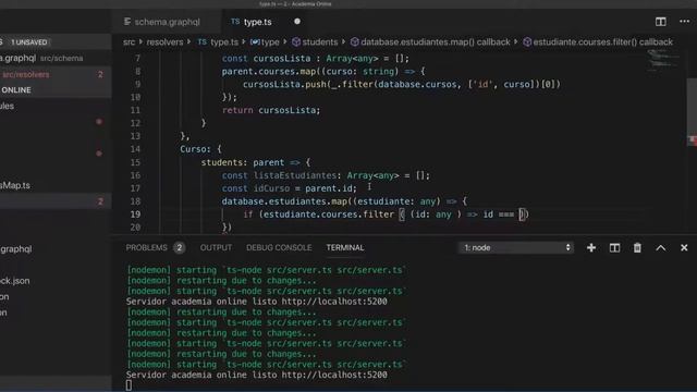 GraphQL - Academia Online en GraphQL - Lista de estudiantes de los cursos смотреть онлайн