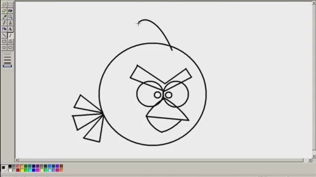 How to Draw Red Angry Birds with MS Paint on Windows XP смотреть онлайн