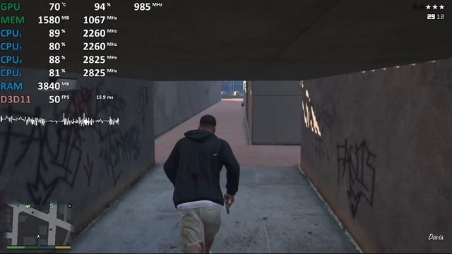 AMD Ryzen 3 3200U Test - Grand Theft Auto V GTA V - Gameplay Benchmark смотреть онлайн
