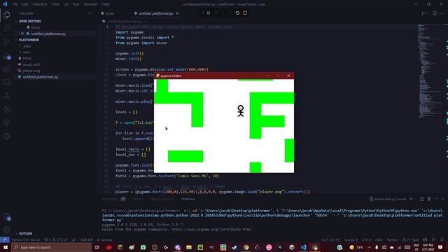 pygame platformer controller смотреть онлайн