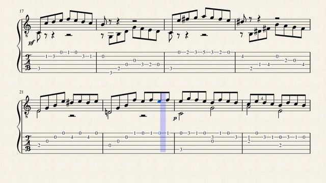 Etude No.1 Op.60 - Matteo Carcassi (1792 - 1853) - Tablature смотреть онлайн