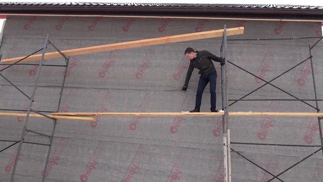 Строительство каркасного дома своими руками. Монтаж ветрозащиты в каркасном доме. смотреть онлайн