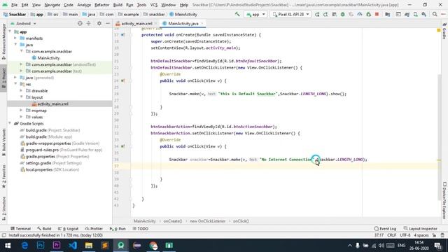 Android Studio Snackbar Tutorial in hindi | Custom Link| part 2 смотреть онлайн