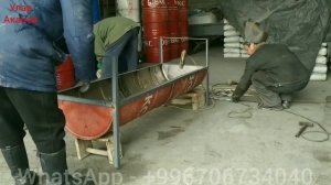 Кормушка из 200 л бочки для овец, барана / Кой багуу учун 200 л бочкадан жасалган Акур, Акыр, Аштоо