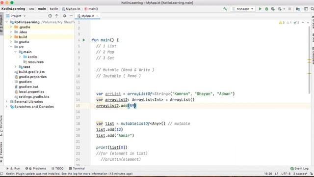 14) Collection | ArrayList | Kotlin Tutorial in Hindi & Urdu смотреть онлайн