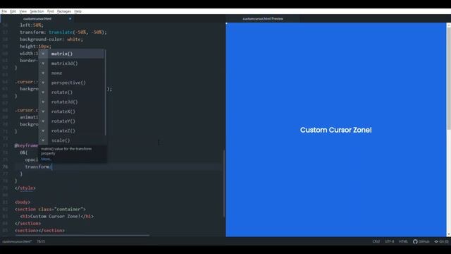 Custom Cursor using HTML, CSS & JS (Source Codes) смотреть онлайн