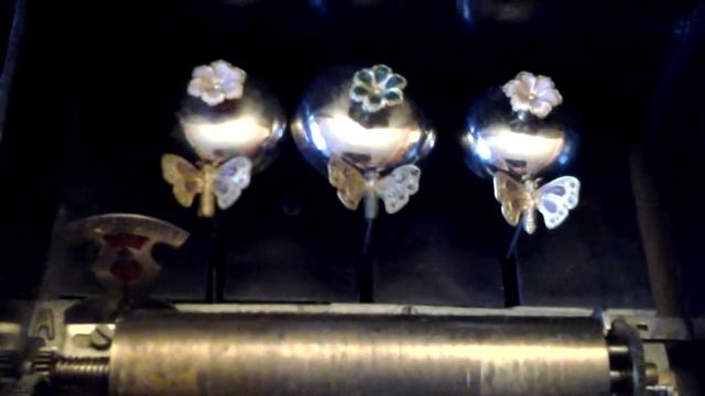 10-air MUSICAL BOX "BELLS IN VUE" WITH BUTTERFLIES BY B. H. A., No.1213 c.1800s смотреть онлайн