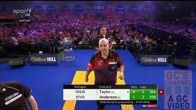 Taylor v Anderson [QF] 2018 World Championship Darts смотреть онлайн