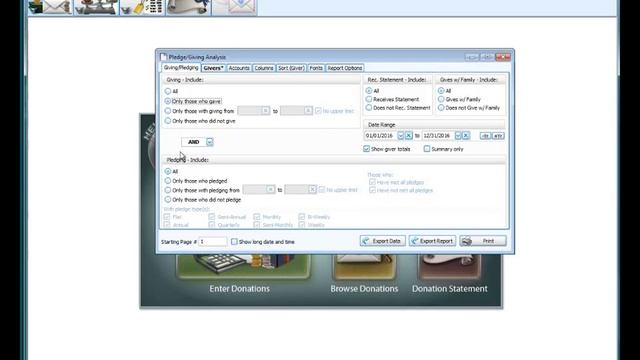 Church Windows V18 - All Modules: Exporting To Excel
