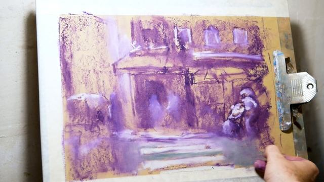 Городской скетч.Масляная пастель Van Gogh, Sennelier.