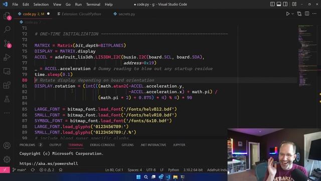 Hacking on an AdaFruit M4 Matrix Display with CircuitPython to show my Blood Sugar using Nightscout смотреть онлайн