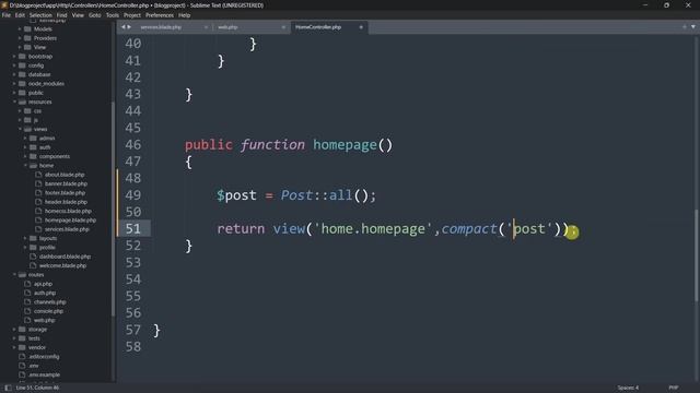 Show Post Data From Database in Laravel | Laravel Blog Project Tutorial for Beginners смотреть онлайн
