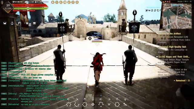 Black Desert Online. PS4 Pro 2tb SSD test in Calpheon. No Walls! NPC loading fast skin rendering смотреть онлайн