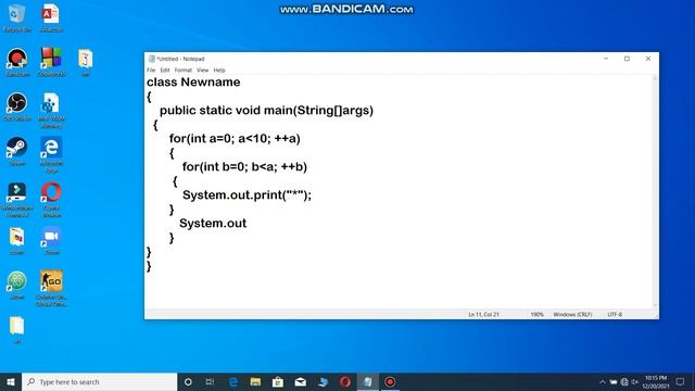 Simple 2 Java Patterns Run in CMD and Useing Notepad. #Codingwithpengiv #java #notepad #pattern смотреть онлайн