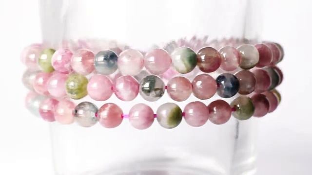 Турмалин разноцветный, Ø6 мм., браслет, 525БРТ смотреть онлайн