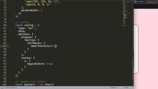 How to Change the Font Colors of the Tooltip Labels in Chart.js смотреть онлайн