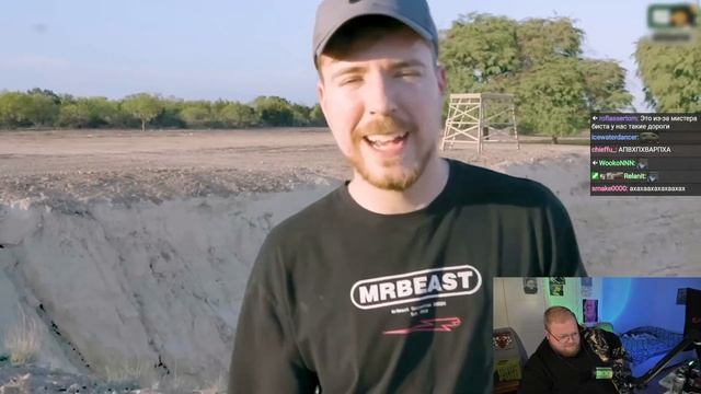 РЕАКЦИЯ T2x2: Поезд vs Огромная Пропасть | MrBeast смотреть онлайн
