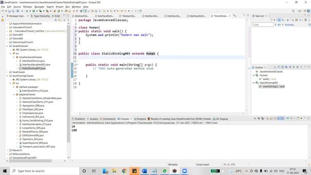 Java Early and Dynamic Binding смотреть онлайн
