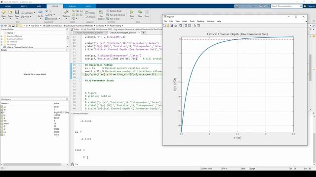 Bisection Method Example (Critical Channel Depth) смотреть онлайн