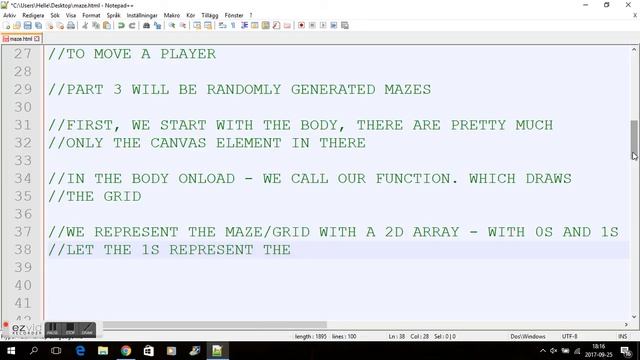 HTML5 - CANVAS - GENERATE A MAZE смотреть онлайн