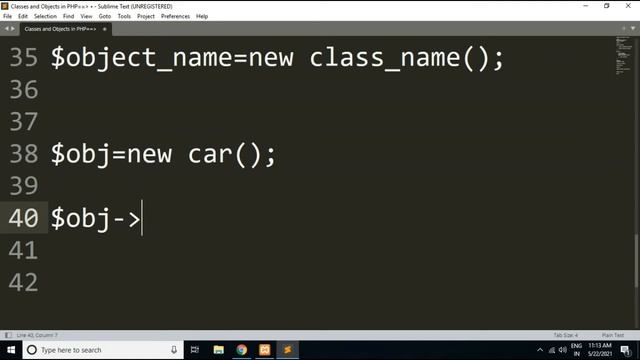 Object Oriented PHP | Classes, Objects, Methods & Properties in PHP | Use of this keyword in PHP смотреть онлайн