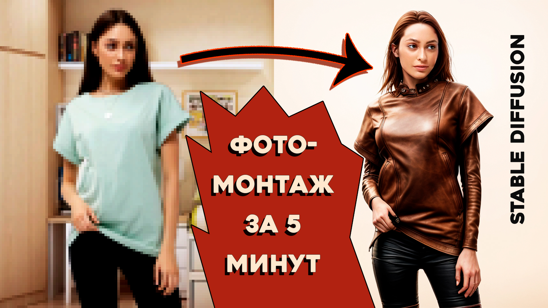Фотомонтаж в Stable Diffusion за 5 минут смотреть онлайн