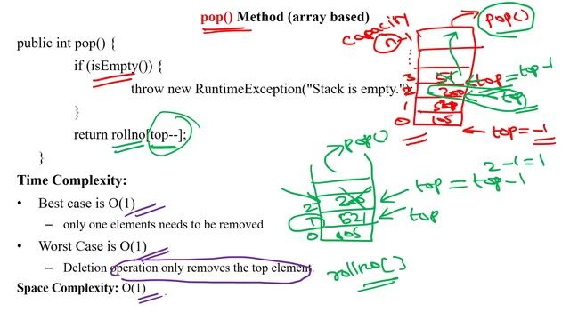 28 Stack implementation using Array - Part 2 -pop and peek operation смотреть онлайн