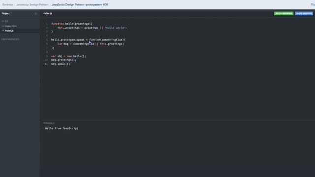 JavaScript Design Pattern Proto pattern #06 смотреть онлайн