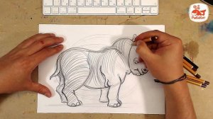 Урок рисования ПРОСТЫМ КАРАНДАШОМ / Как нарисовать НОСОРОГА для начинающих