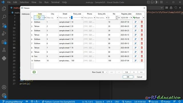 Python Auto GUI(5) - SimpleGrid Filtering option смотреть онлайн