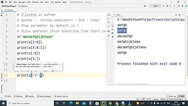 SLICE OPERATOR IN PYTHON | PYTHON TUTORIAL FOR BEGINNERS IN HINDI смотреть онлайн