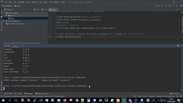 ModuleNotFoundError No module named 'websocket' смотреть онлайн
