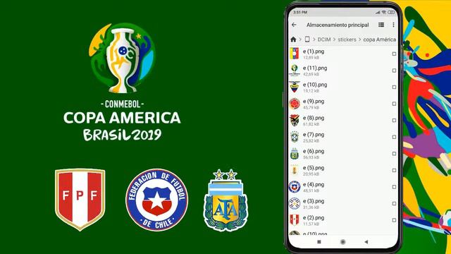 Stickers (pegatinas) de la Copa América para Whatsapp смотреть онлайн